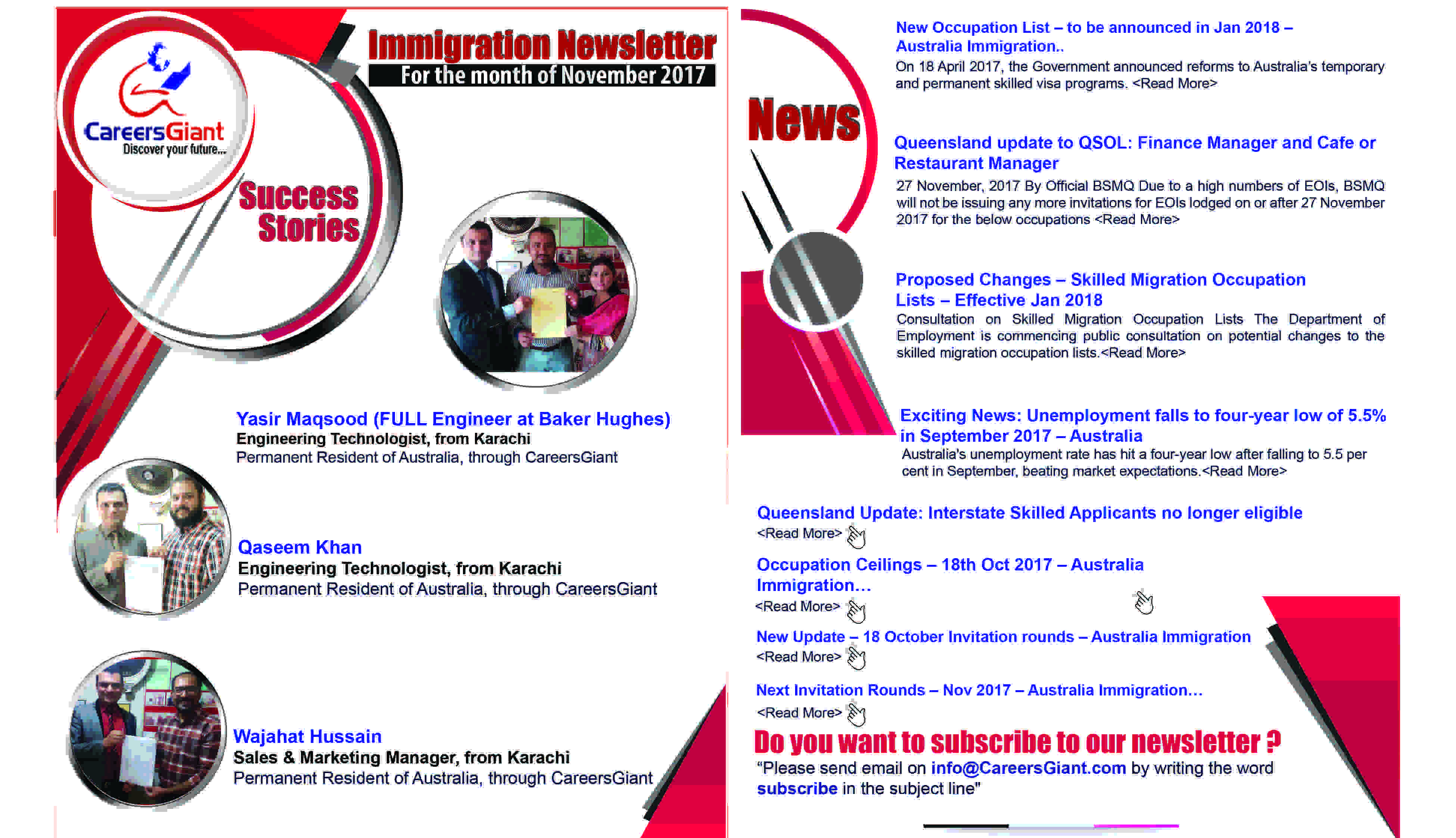 Immigration News letter- by CareersGiant-Nov 2017