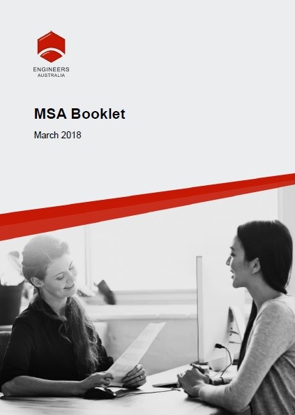 MSA- Booklet cover - Mar 2018 - Engineers Australia